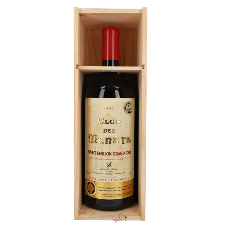 2016 Clos Des Menuts Saint Emilion Grand Cru Jeroboam (3 liter) 2016 Clos Des Menuts Saint Emilion Grand Cru Jeroboam (3 liter)
