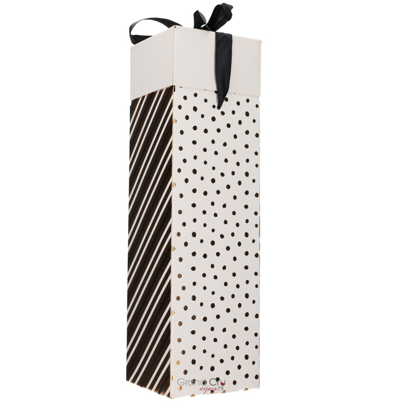 Luxe WijnFlesdoos Dots & Stripes Luxe WijnFlesdoos Dots & Stripes