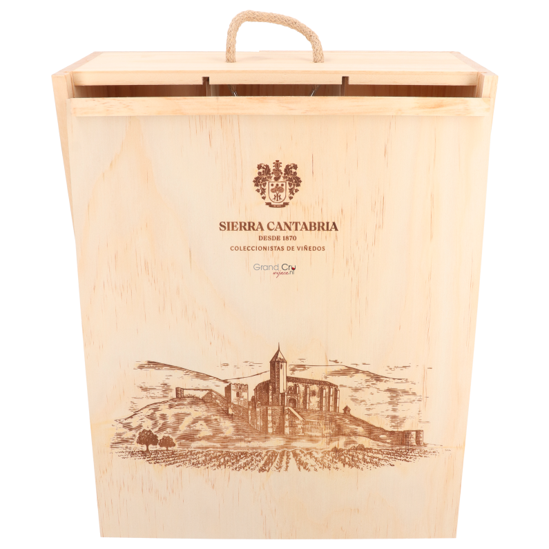 Luxe houten schuifkist 3-vaks van Sierra Cantabria Luxe houten schuifkist 3-vaks van Sierra Cantabria