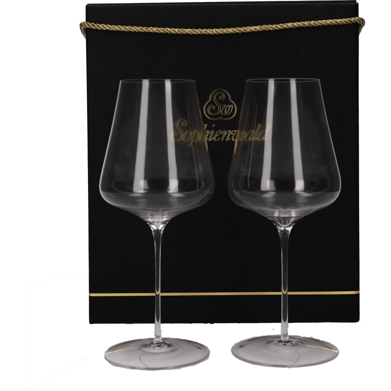 Sophienwald Luxe Giftbox met Phoenix Bordeaux glas (2 stuks)