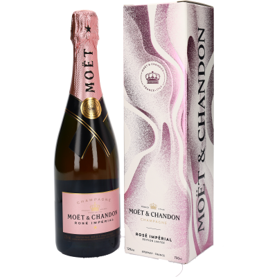 Champagne Moet & Chandon Brut Imperial Rose End of Year 2023 Limited Edition in Giftbox
