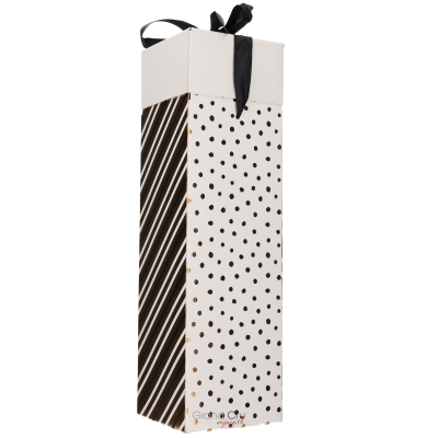 Luxe WijnFlesdoos Dots & Stripes