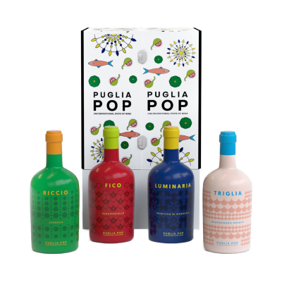 Puglia Pop Collection Wooden Case met de Fico, Riccio, Triglia en Luminaria