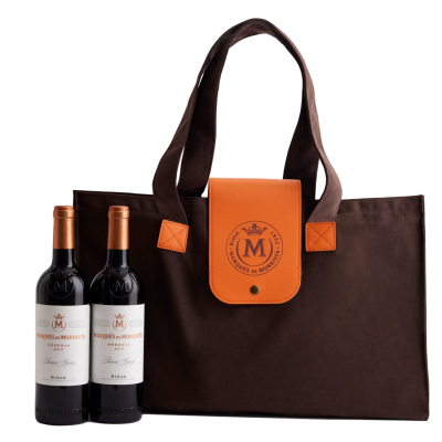 Marques de Murrieta Luxe Katoenen Draagtas met 2 flessen Reserva Finca Ygay