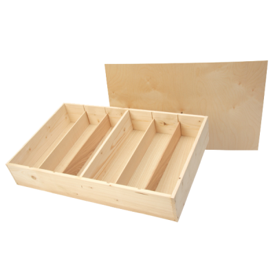 Schuifkist voor 6 flessen