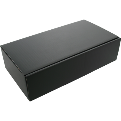 Wijnflesdoos zwart voor 2 flessen (kadoverpakking)