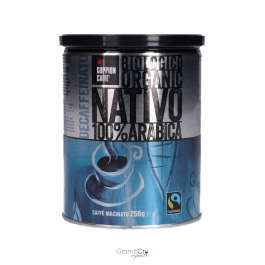 Goppion Caffè Nativo DECAF koffie blik 250 gram gemalen