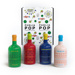 Puglia Pop Wooden Case Collection voor 4 flessen