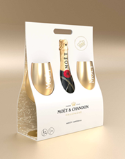 moet chandon met gouden glazen